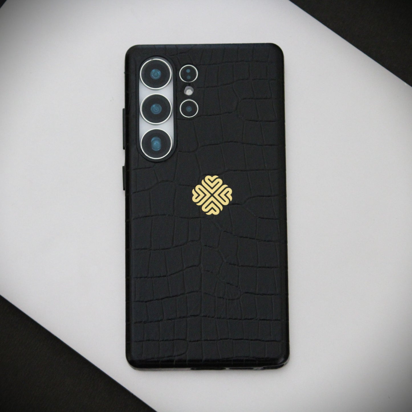 Jet Black | Premium Leather Luxury S25 Ultra Cover