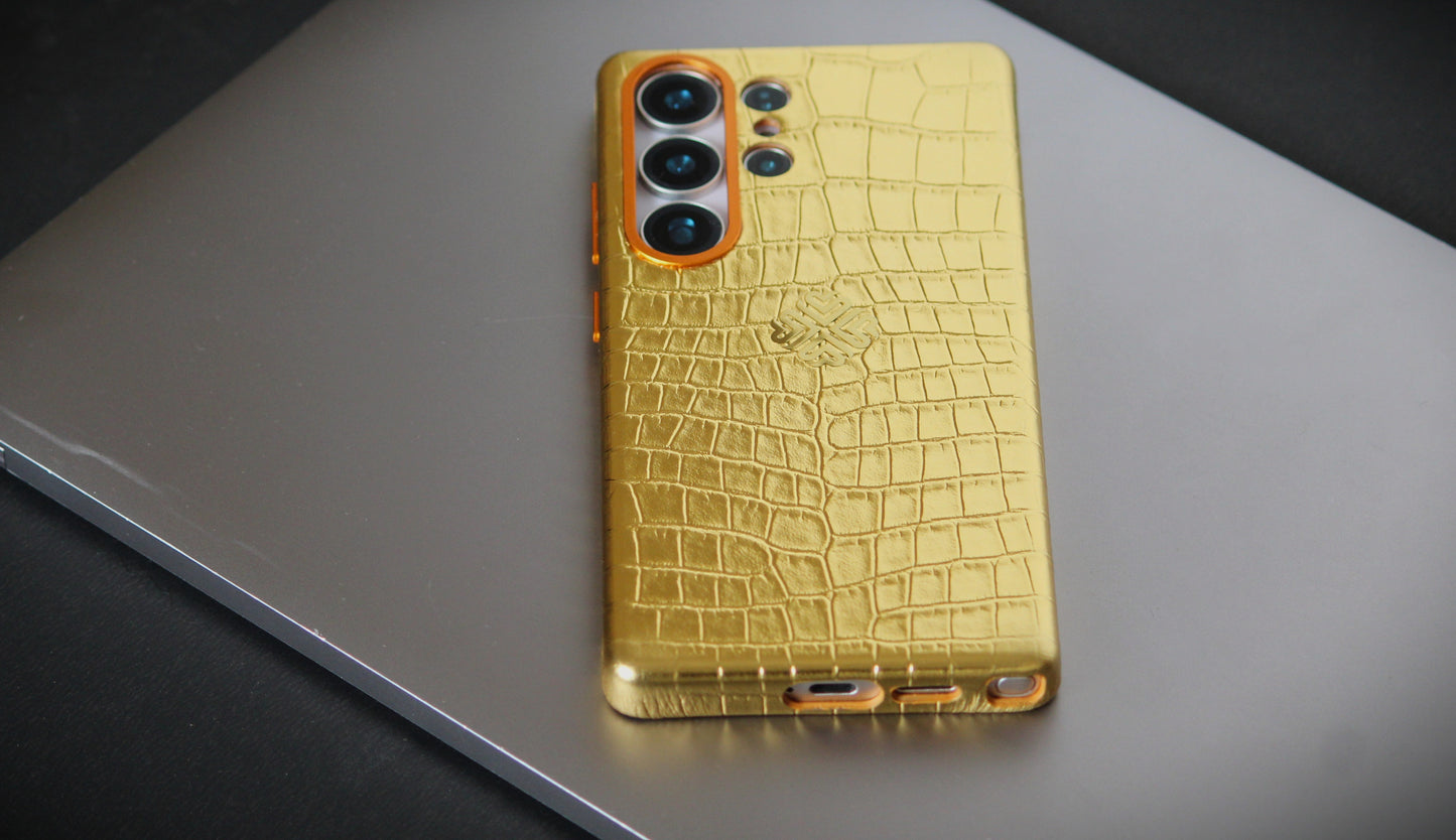 Royal Gold | Premium Leather Luxury S25 Ultra Cover