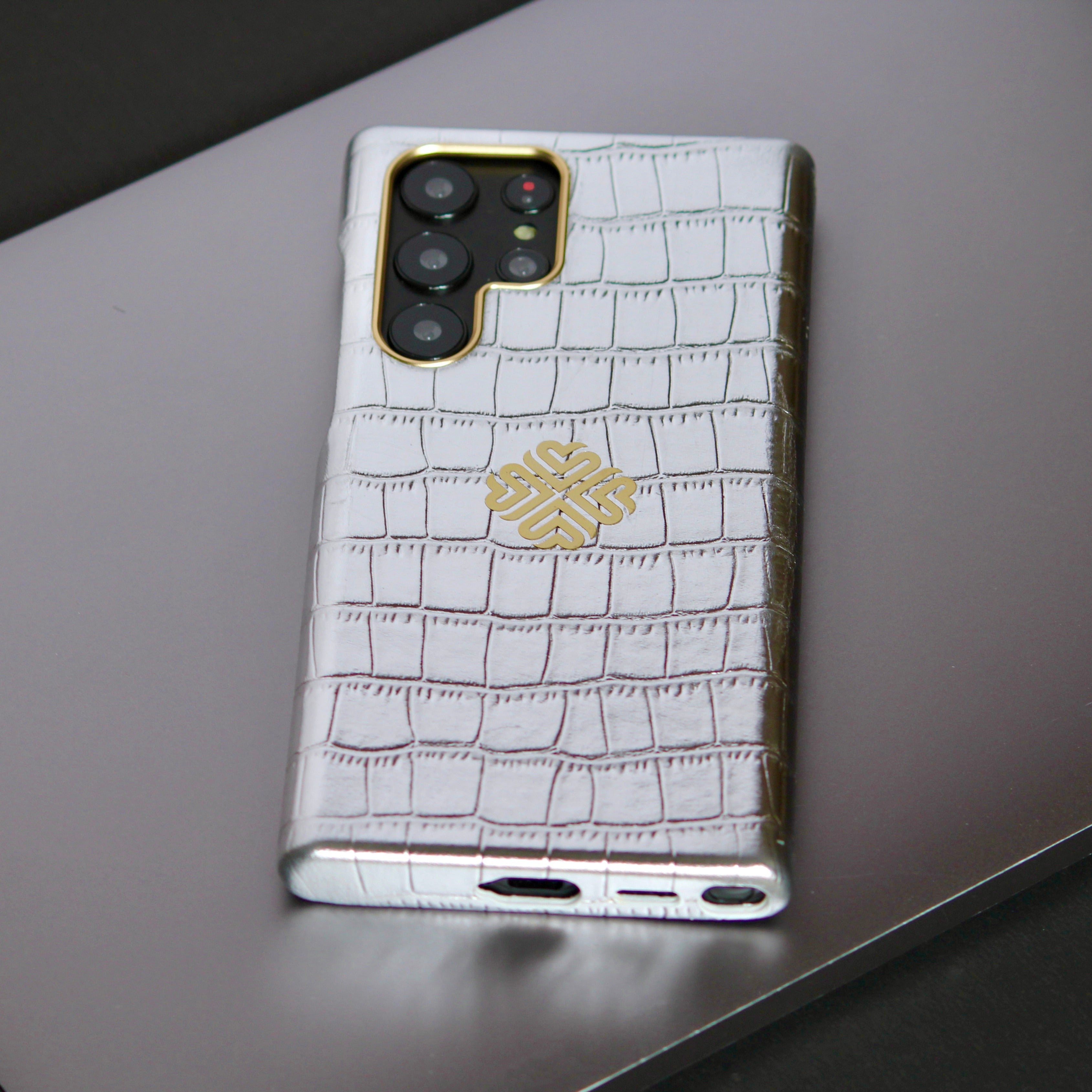 True Silver | Premium Leather Luxury Cover S22 Ultra – RELDIOR