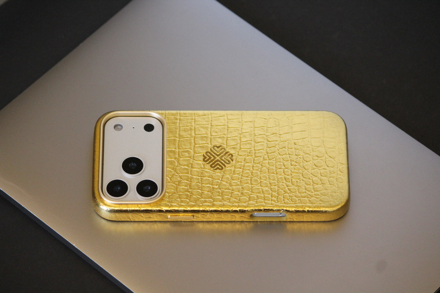 Royal Gold | MagSafe Premium Leather Luxury iPhone Cover