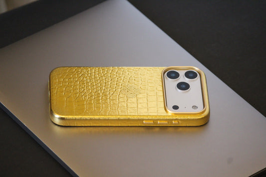Royal Gold | MagSafe Premium Leather Luxury iPhone Cover