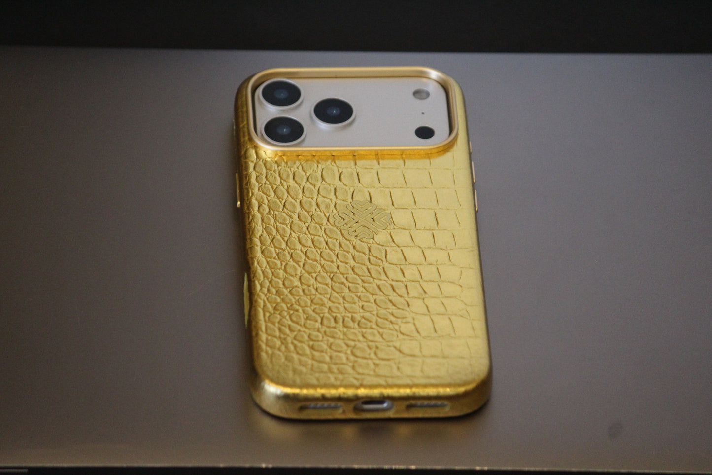 Royal Gold | MagSafe Premium Leather Luxury iPhone Cover