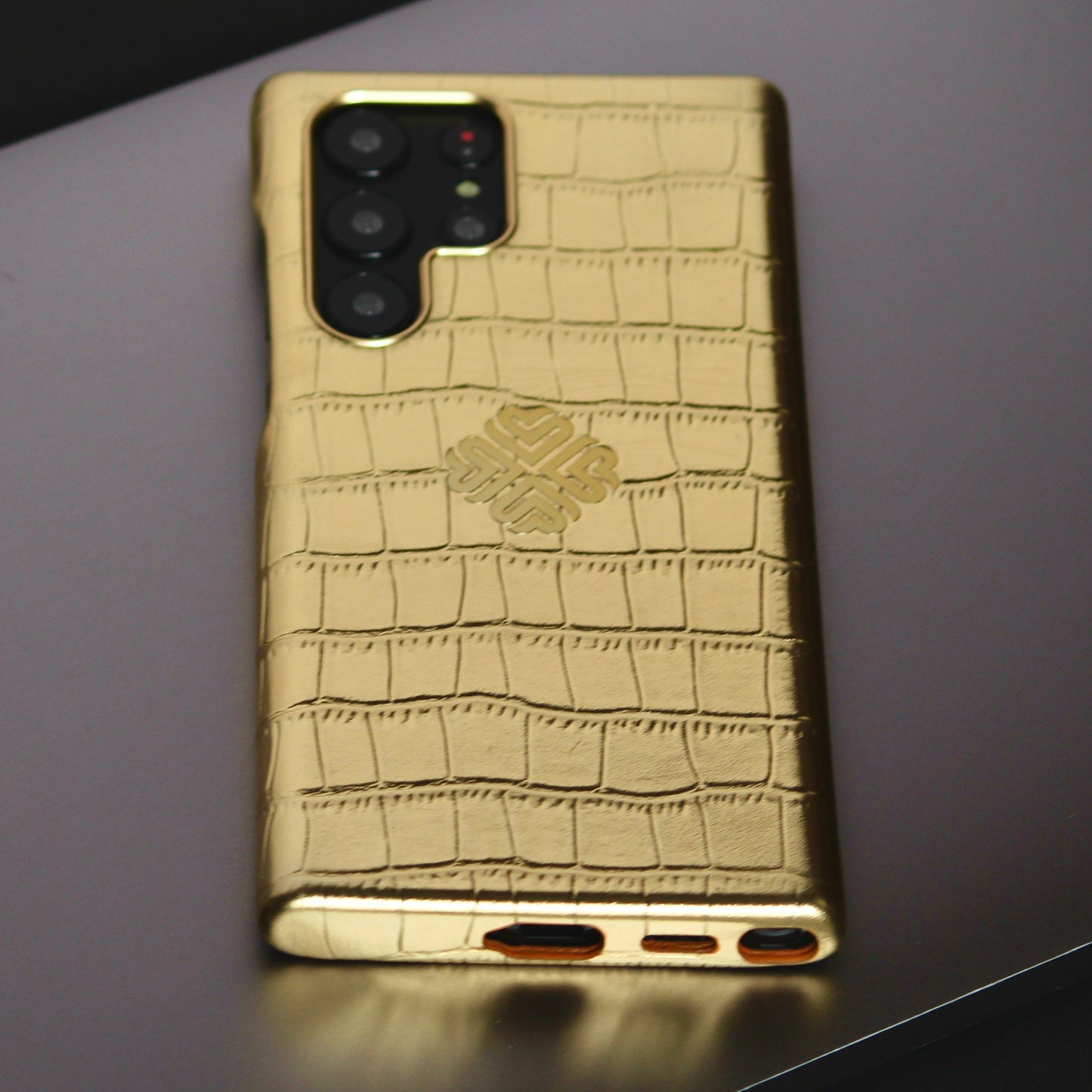Royal Gold | Premium Leather Luxury S22 Ultra Cover